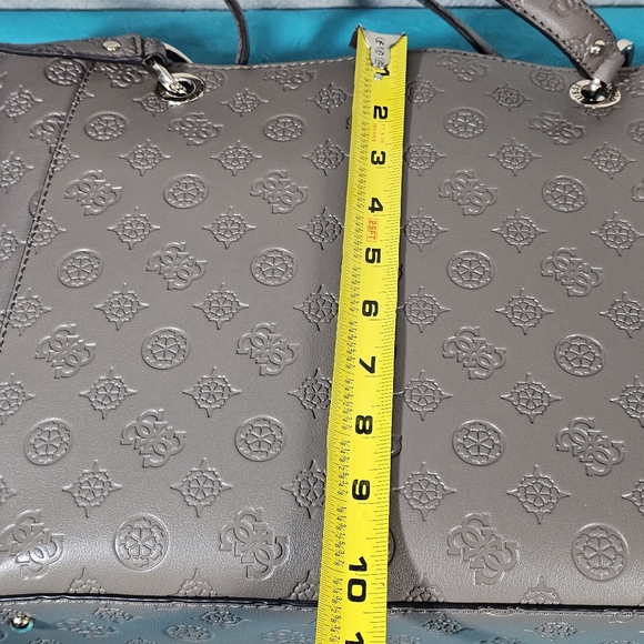 GUESS Womens Gerty Noel Tote Dark Taupe - Picture 11 of 13